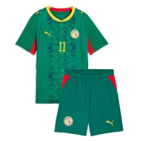Camiseta Senegal Nicolas Jackson #11 Segunda Equipación Replica Mundial 2026 para niños mangas cortas (+ Pantalones cortos)
